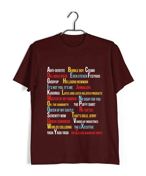 7 A-Z OF TV Series Casual Graphic Printed T-Shirt for Men